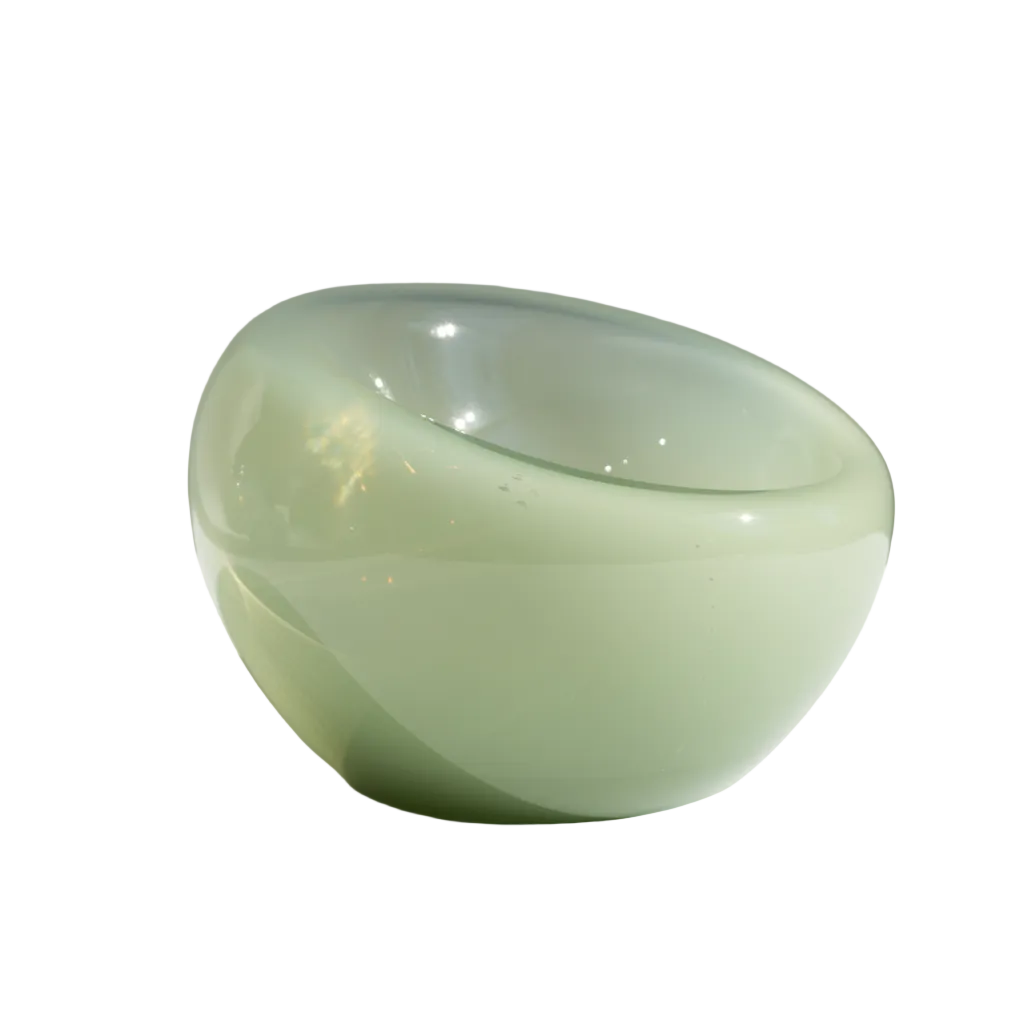 Caldera - XLarge Opaque Hand-Blown Glass Bowl Czar Green – Il'argento