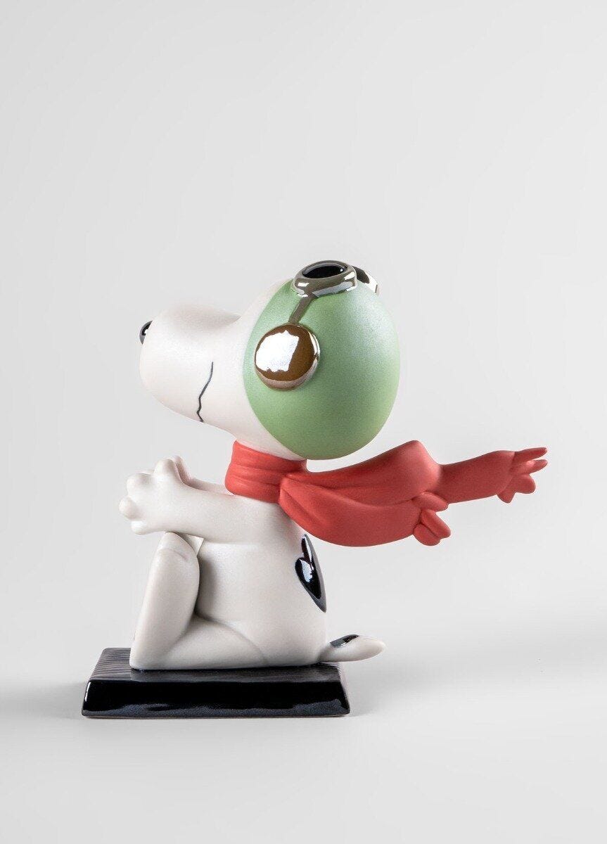 Snoopy Flying Ace Sculpture – Il'argento