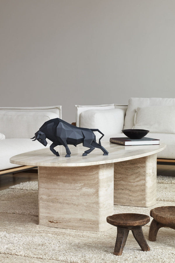 Bull Sculpture - Black matte