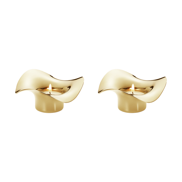 Cobra - Tealight Gold Candle Holder (Set of 2)