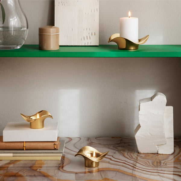 Cobra - Tealight Gold Candle Holder (Set of 2)