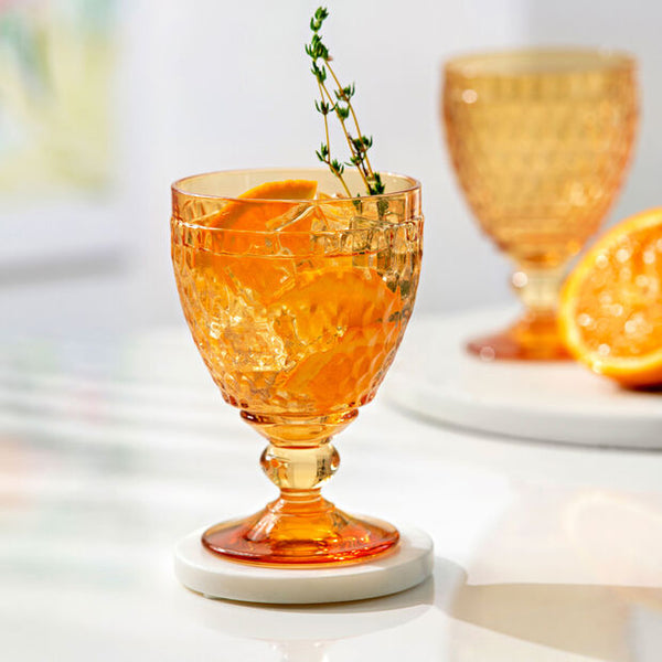 Boston Colored - Saffron Water Goblet (Set of 4)