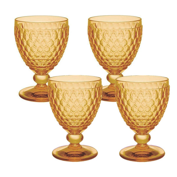 Boston Colored - Saffron Water Goblet (Set of 4)