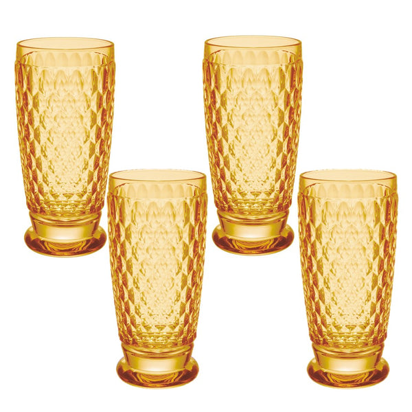 Boston Colored - Saffron Highball / Beer Tumbler (Set of 4)