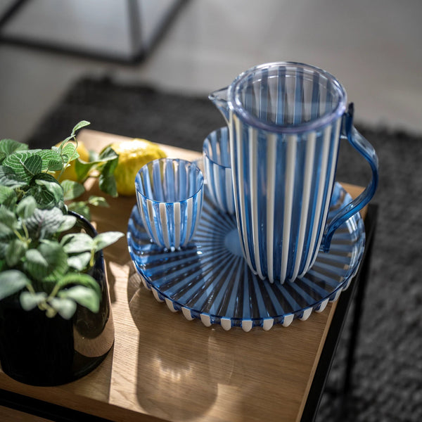 Pin Up - Low Tumbler Drinking Glass Mediterannean Blue (Set of 6)
