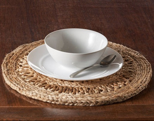 Natural Fiber - Round Placemat Woven 12027 (Set of 2)