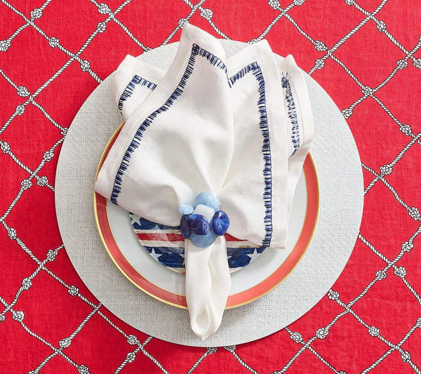 Sea Stone - Navy Napkin Ring (Set of 4)