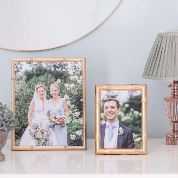 Bamboo - Matte Gold Picture Frame Large