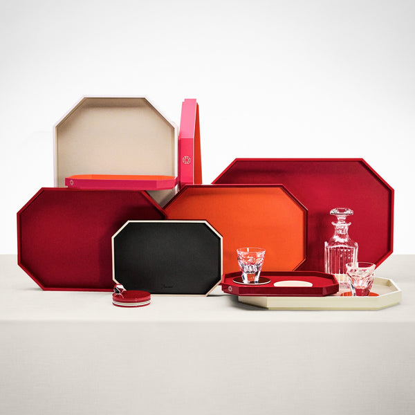 Octogone - Red Tray Medium