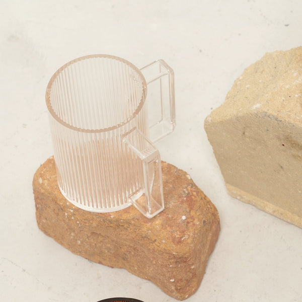 Netilat Yadayim Cup - Clear Ribbed Acrylic * Last Piece *