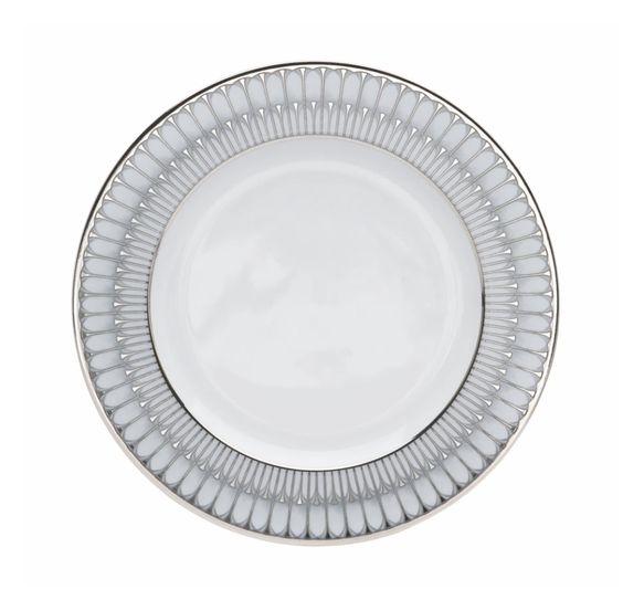 Arcades Grey & Platinum - Rim Soup Plate