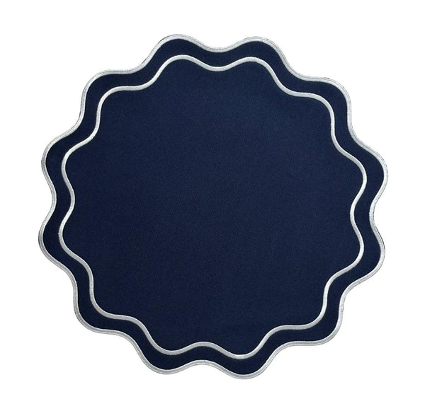 Wave - Solid Navy Placemats (Set of 4)