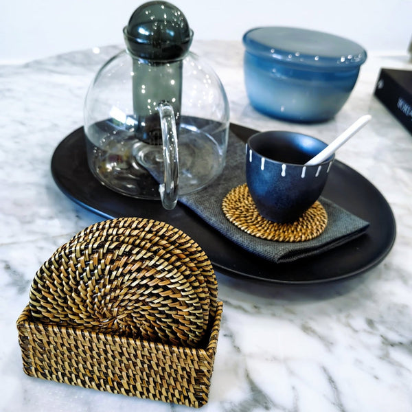 Round Coaster with Holder (Set of 6)