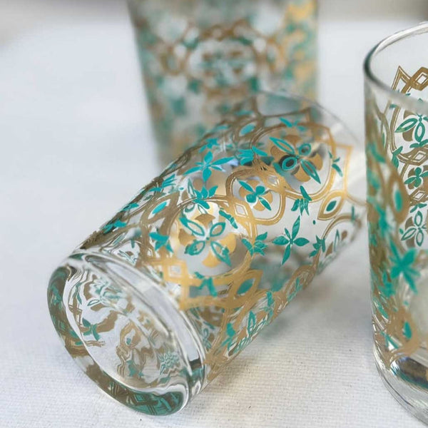 Tea Glasses Moroccan Bicolor Vizcaya (Set of 6)