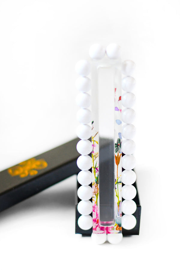 Mezuzah - Floral Garden Beaded Case