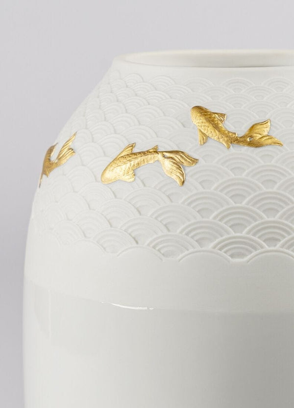 Koi - Golden Luster Vase