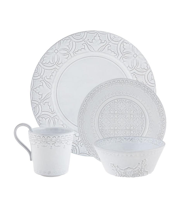 Rua Nova - Antique White Dinnerware (Set of 4)