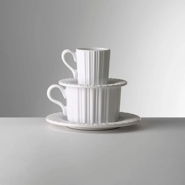 Lucilla - Espresso Cup & Saucer White (Set of 2)