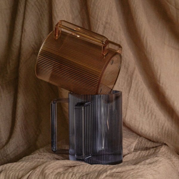 Netilat Yadayim Cup - Denim Ribbed Acrylic