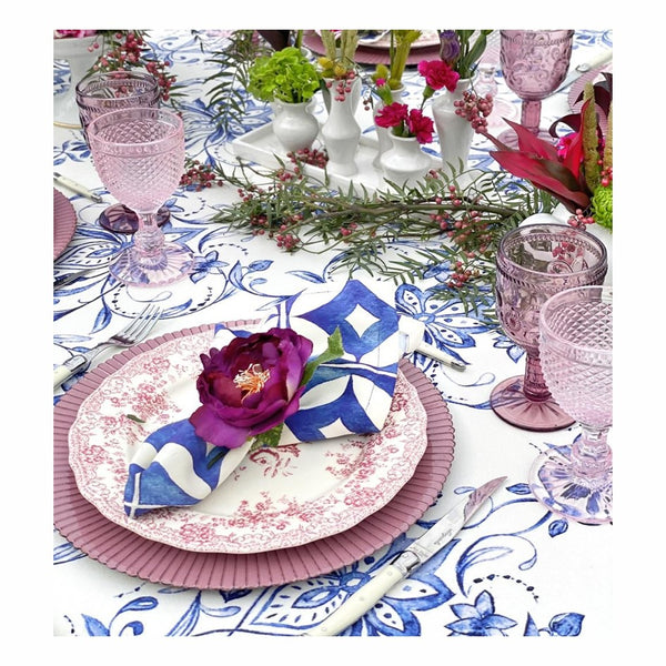 Paisley - Tablecloth A82 Blue 138"x60"