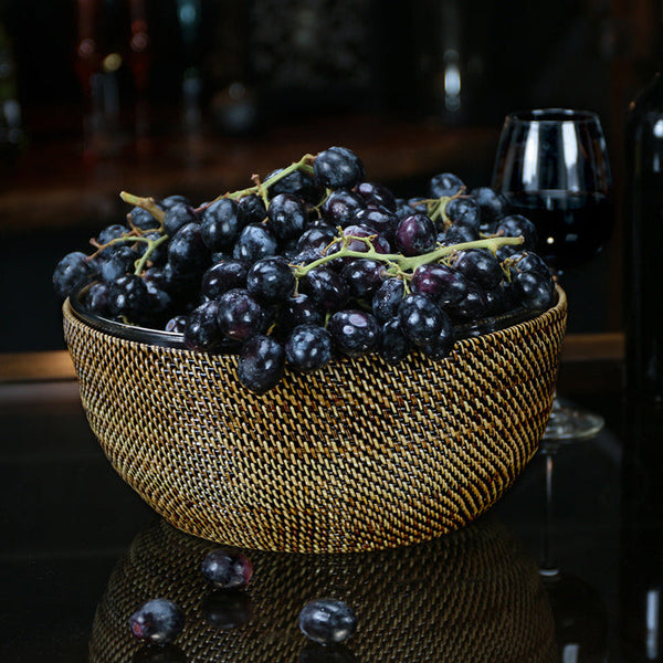 Round Salad Serving Bowl Glass