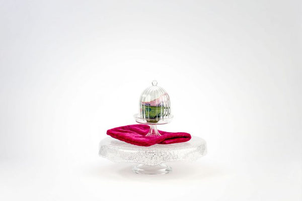 Diamante - Footed Cakestand Scalloped M/L