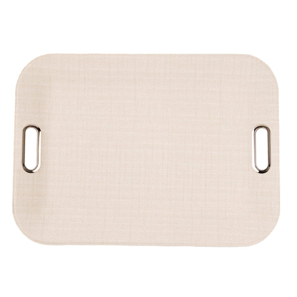 Metal Handles - Large Serving Tray Amazon Ivory