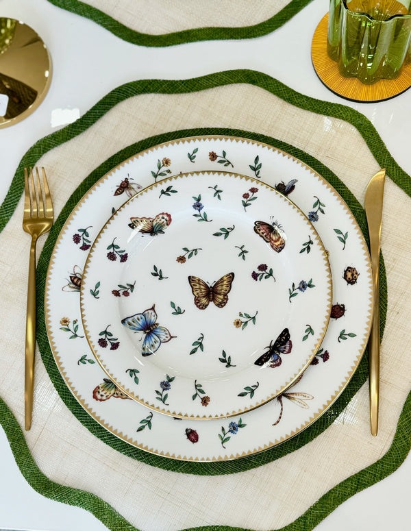 Rice Paper - Green Scalloped Placemat (Set of 4)