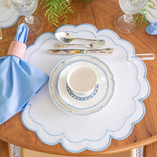 Victoria - Impermeable Blue Placemats (Set of 4)