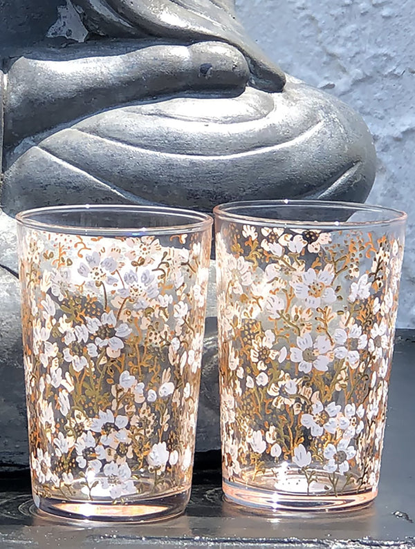 Tea Glasses Eden Flower Clear Gold (Set of 6) * Last Pieces *