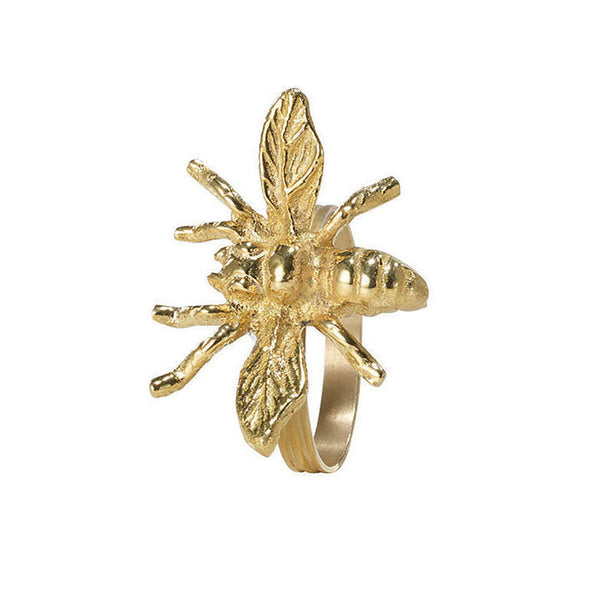 Bee - Napkin Rings Gold (Set of 4)