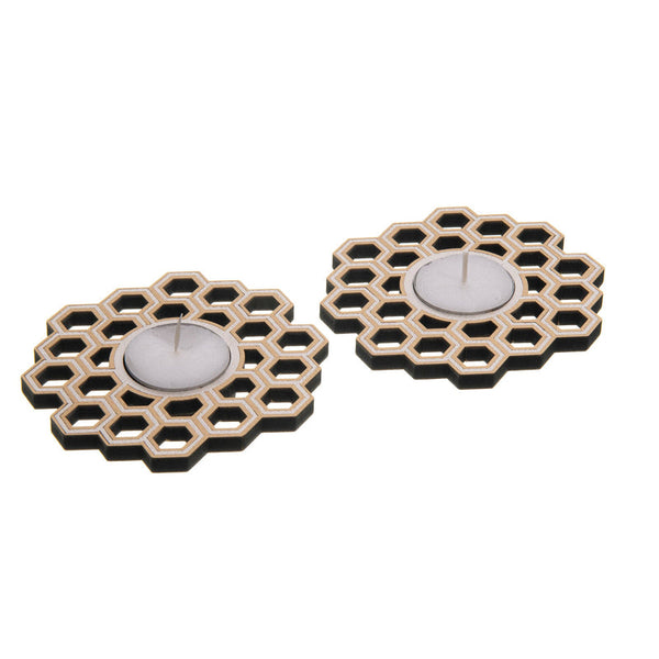 Bee - Gold / White / Silver Candleholder (Set of 2)