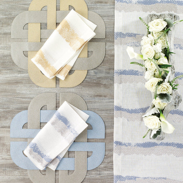 Galway - Round Knot Pearl / Oyster Placemats (Set of 4)