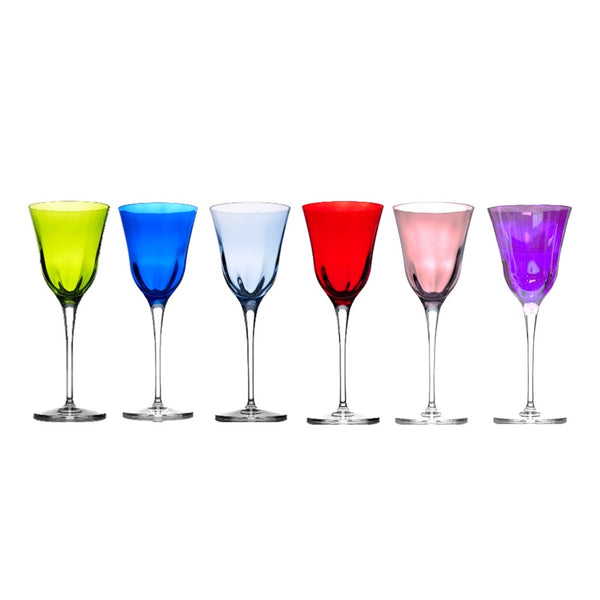The Vibrant Passover Dining Set – 4 Primavera Dinner Plates, 4 Primavera Dessert Plates (Butterfly Design), 6 Water Goblets (Rainbow)