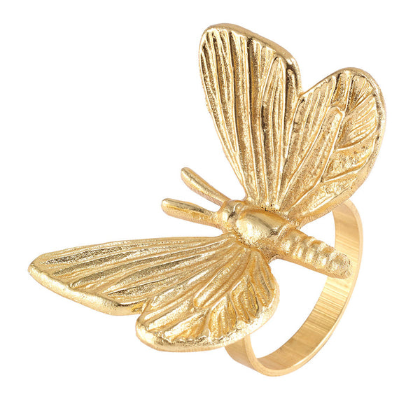 Butterfly - Napkin Rings Gold (Set of 4)