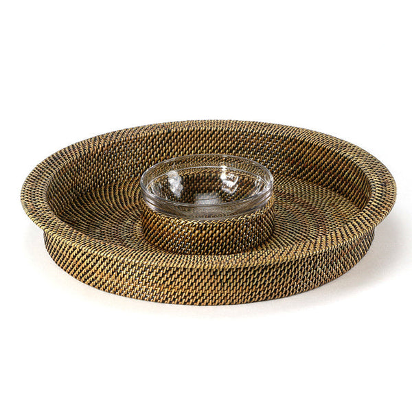 Chip & Dip with Round Glass