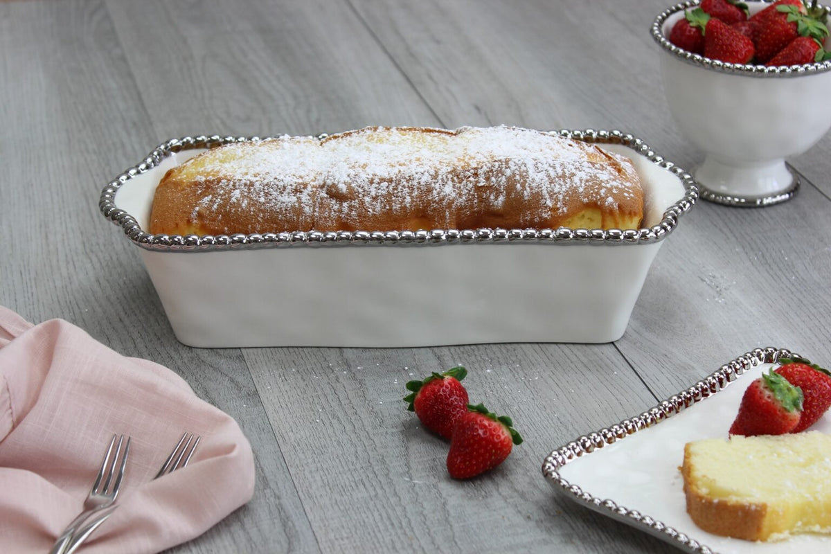 Salerno - White and Silver - Loaf Baking Dish – Il'argento