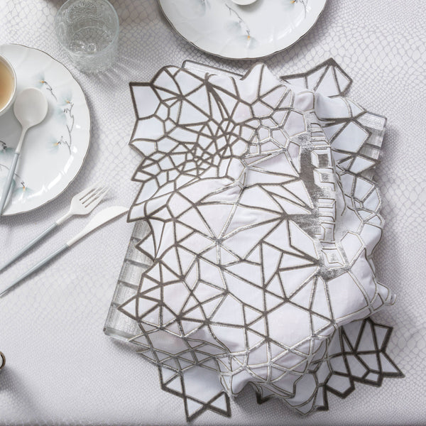 Geometric - Challah Cover - Grey