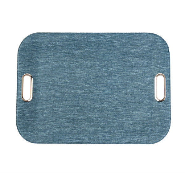 Metal Handles - Large Serving Tray Cowboy Navy