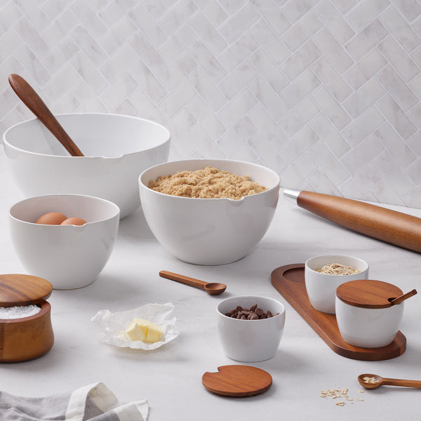 Duets - Triple Condiment Server w/ Lids & Spoons