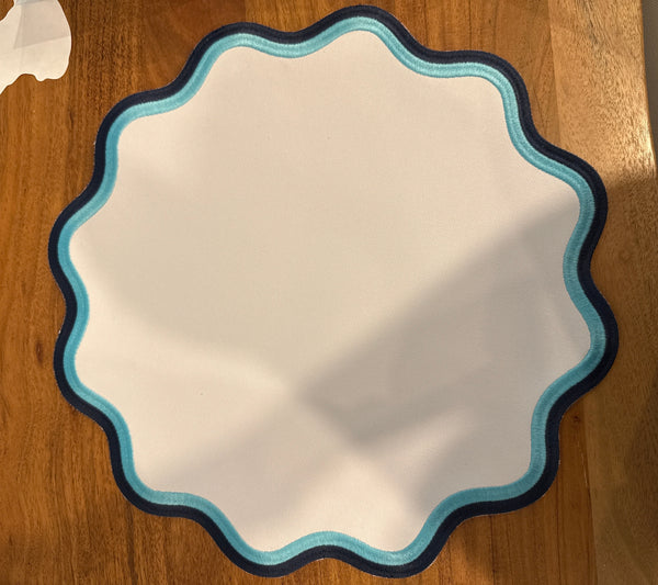 Mykonos - Light Blue / Navy Placemats (Set of 4)