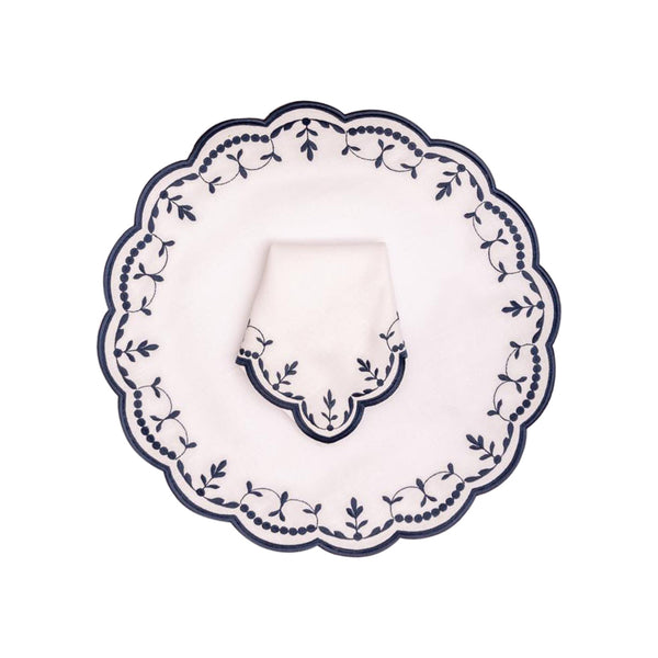 Firenze - Navy Linen Napkin & Placemat