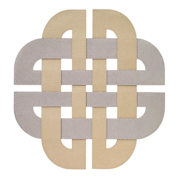 Galway - Round Knot Gold / Grey Placemats (Set of 4)