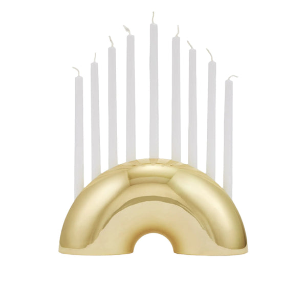 Nosh Menorah - Brass