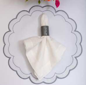 Victoria - Impermeable Grey Placemats (Set of 4)