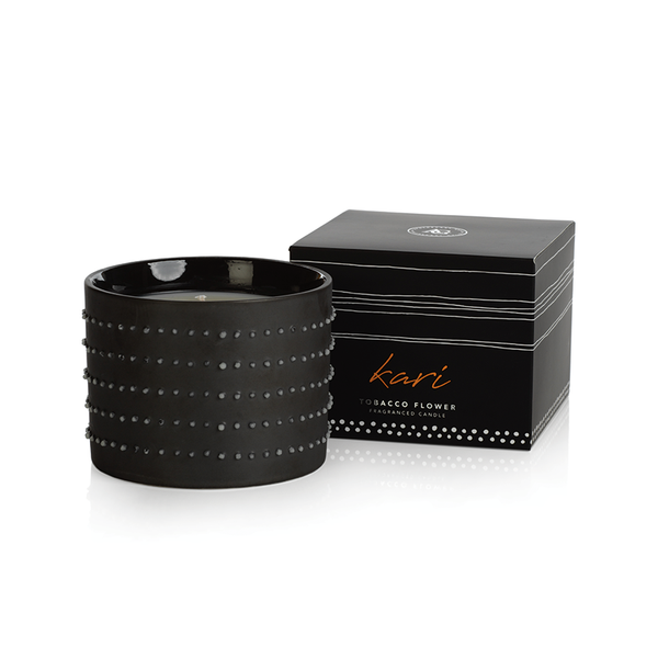 Apothecary Guild - Kari Fragranced Candle Black Jar with White Dots