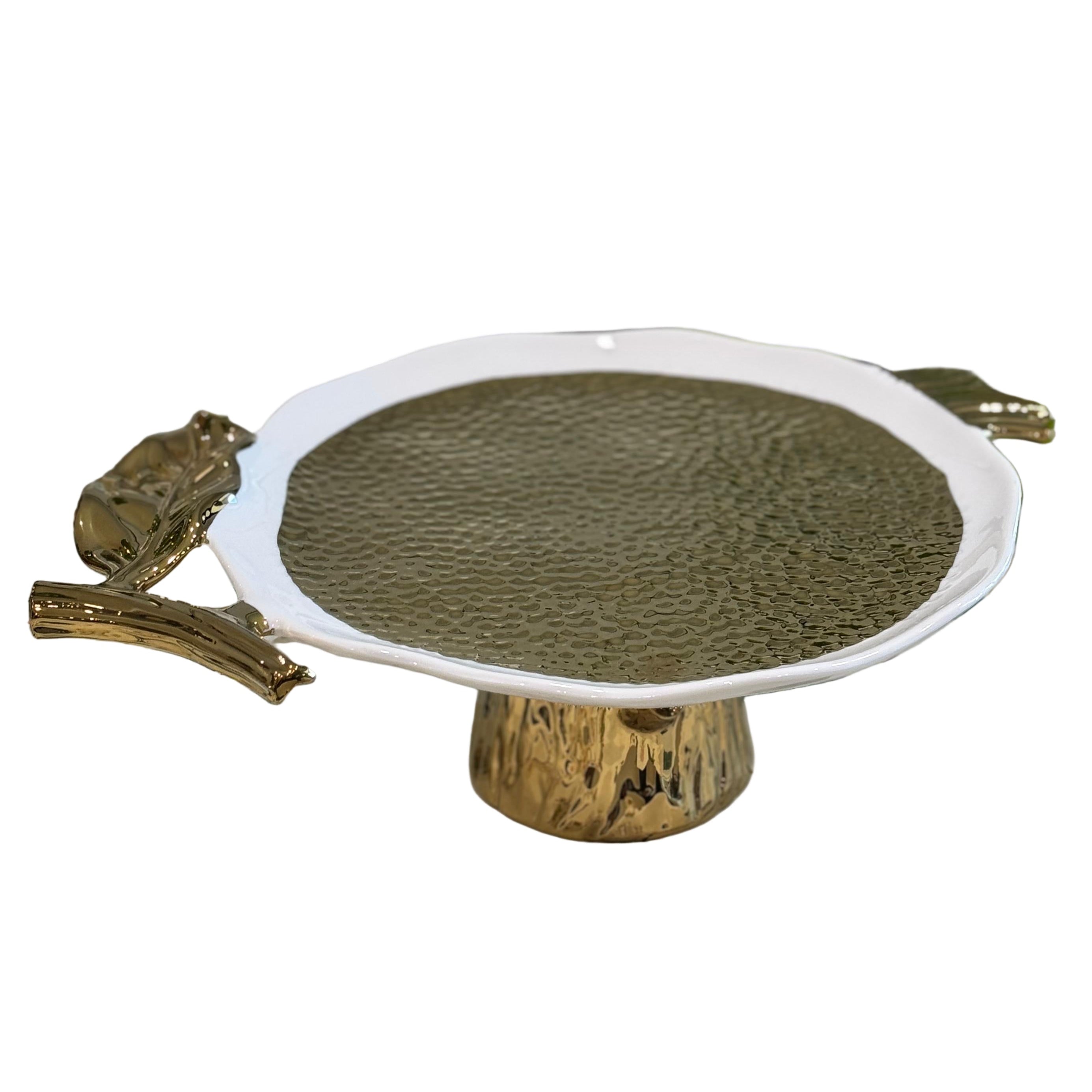 White and Gold - The Pomegranate Gold Cake Stand