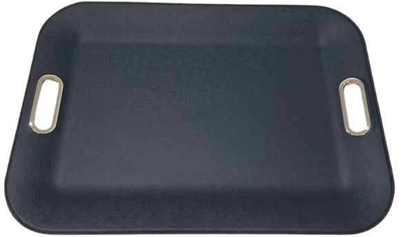 Metal Handles - Large Serving Tray Victoria Navy