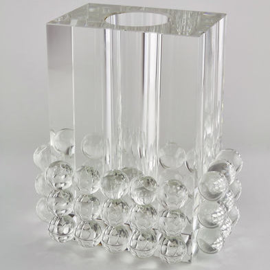 Balls - Crystal Glass Rectangle Vase