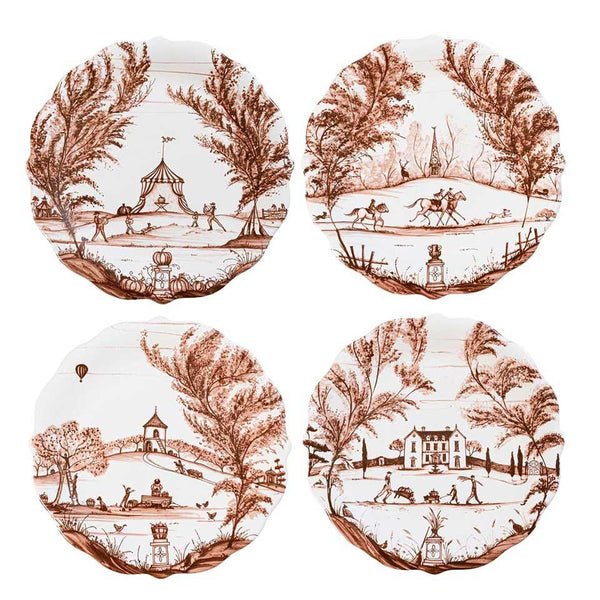 Country Estate Harvest - Party Plate Assorted (Set of 4) * Last Pieces *